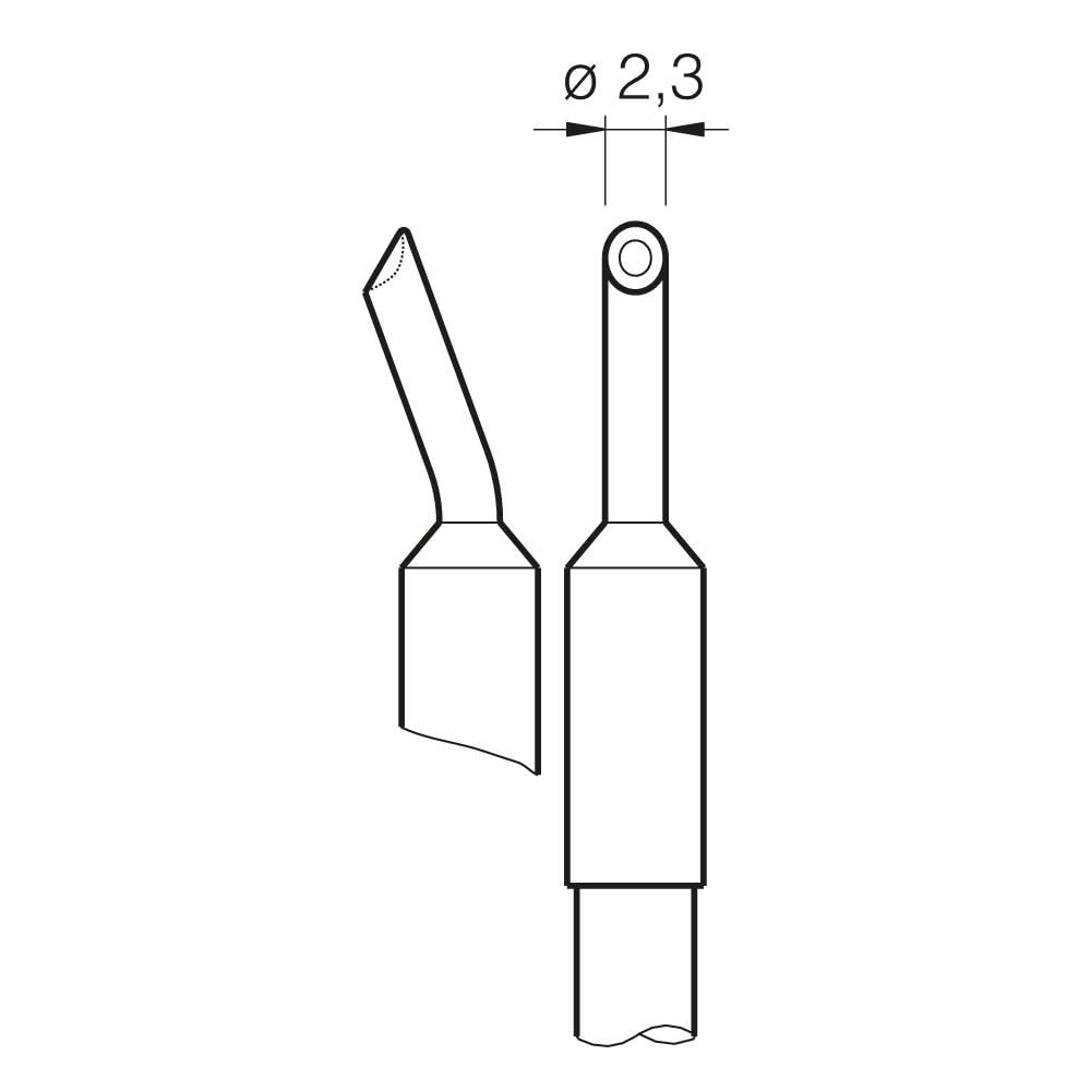 Punta Per Saldatore Di Precisione JBC Serie C245 - C245768 A Scalpello Dritto 1,5 X 0,3 Mm, Cartuccia Lunga Durata Per Leghe Senza Piombo