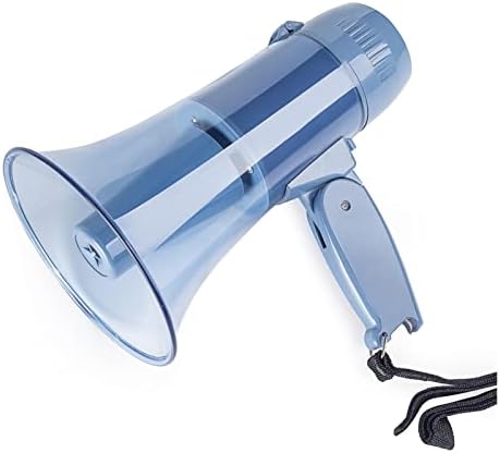 Portable Megaphone Bullhorn 20 Watt Portable Megaphone Bullhorn Speaker with 240s Voice Recorder and USB Flash Drive for Safety Drills and Soccer Powerful and Lightweight Amplifiers