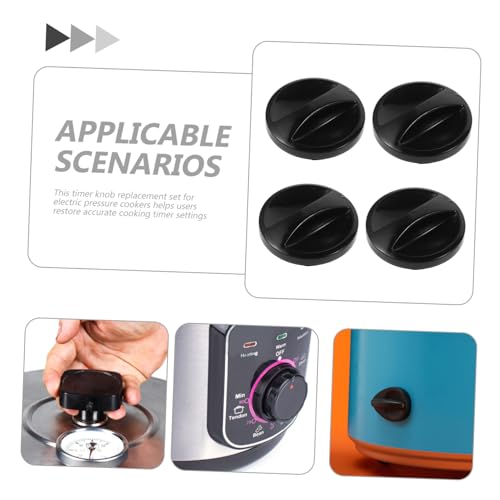 4 piezas de perilla temporizador de repuesto para olla de presión eléctrica, fácil de instalar, accesorios para reparación de electrodomésticos de cocina miniatura 3