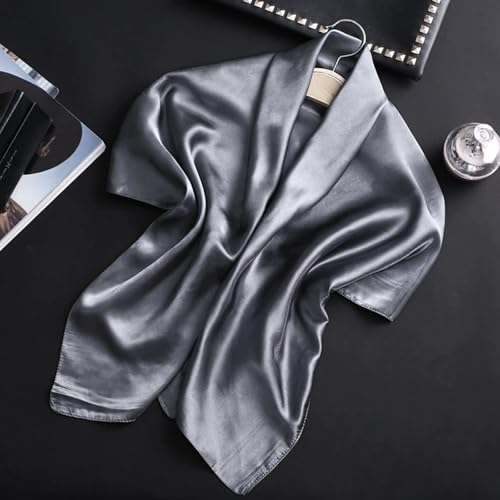 35”Large Pure Color Square Satin Head Scarf-Hair Scarf Like Silk Scarf Square Scarf Bandanas for Women4
