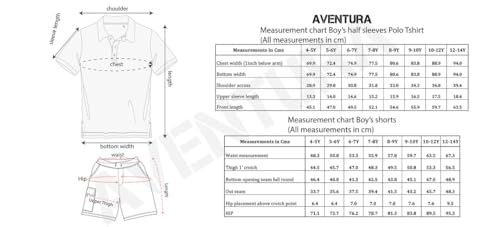 Image of Aventura Boys' Polo T-Shirt & Shorts Set 100% Cotton Bio-Washed Fabric Age 5-12 Years