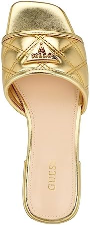 GUESS Women's TAMELI Flat Sandal, Gold 710, 7.5 | Image 1