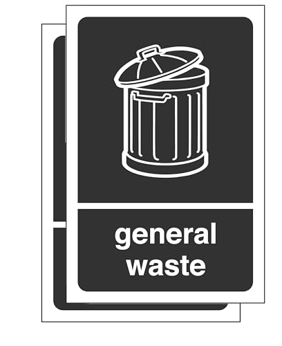 General waste stickers - safety signs(Pack of 2) - High tack