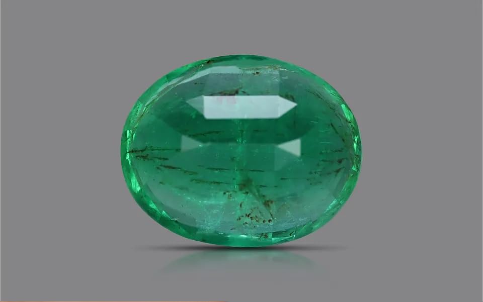 Shree Jewelrs - Smeraldo ovale da 7,25 carati, pietra preziosa naturale originale e certificata, non riscaldata e non trattata, idea regalo, unisex + A5, 7.25, Pietra preziosa, Smeraldo