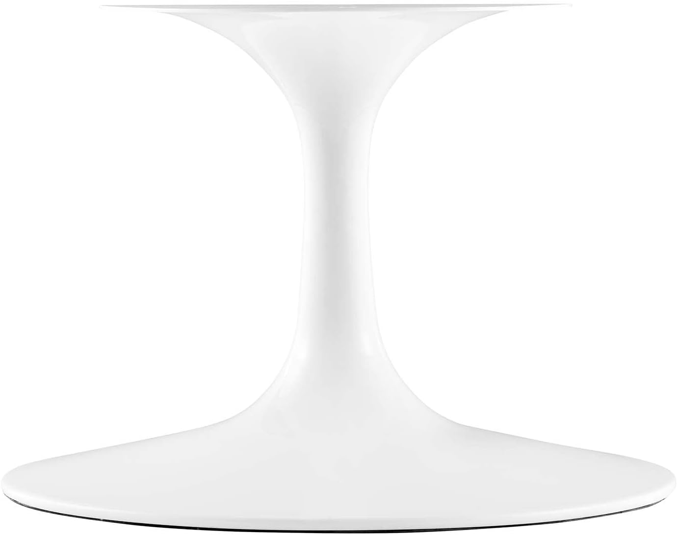 Modway Lippa Mid-Century Modern 48" Oval Coffee Table in White
