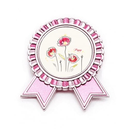 Broche fleur métal rose M pour rompre la monotonie d'un tableau de peinture plan