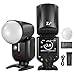 NEEWER Z2-N Flash Speedlite TTL Rotondo 2,4G Compatibile con Nikon, 76Ws HSS 1/8000s con Diffusore, 2 Lampade Pilota, Nuova UI, Tasto di Commutazione TTL/M, Batteria 3000mAh, 600 Flash a Piena Potenza immagine