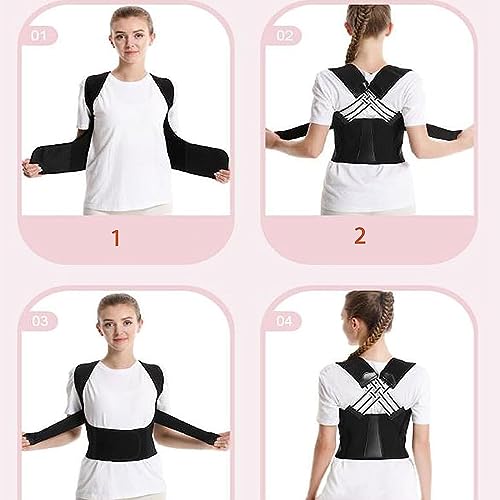 KODAA Adjustable Back Posture Belt Office Home Gym Unisex Back Posture Brace for Men and Women Perfect Fit for Spine Back Brace for Shoulders