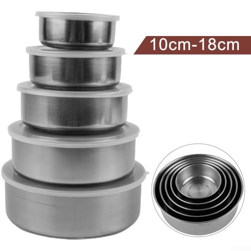 Set de 5 Tazones de Acero Inoxidable para Cocina miniatura 2