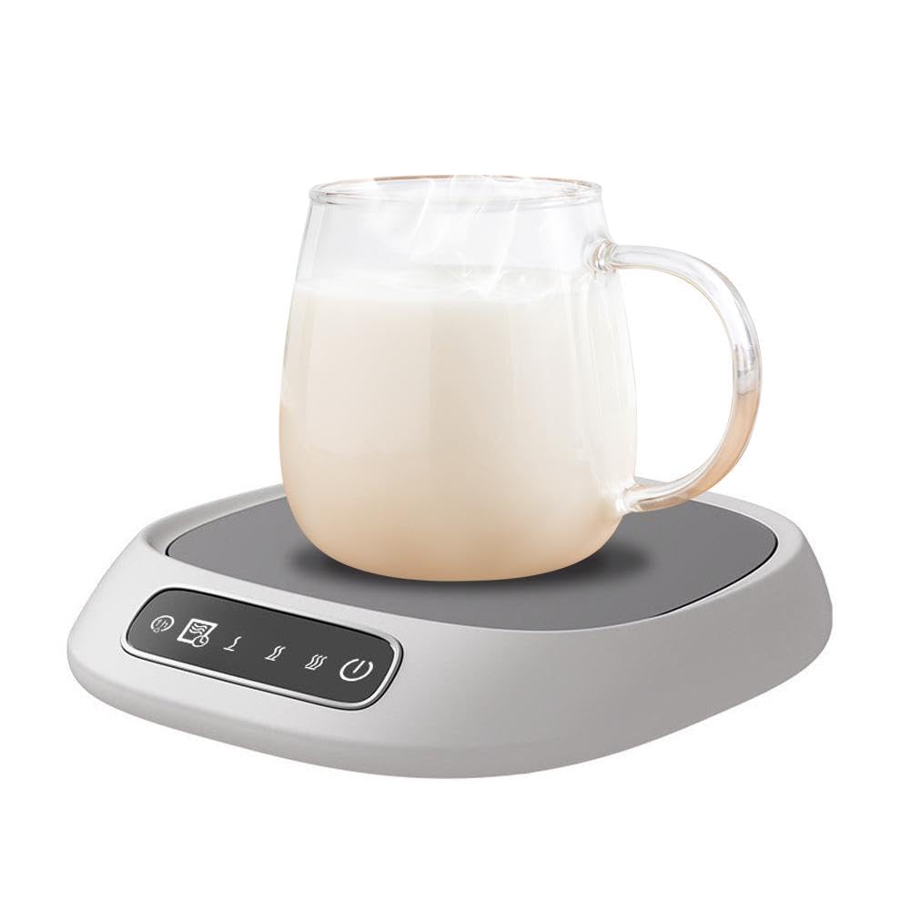 Calentador de tazas de café para oficina y hogar con temporizador regulable de 8 opciones
