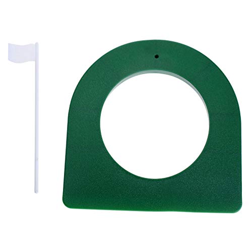 Muxsam 1Pc Golf Practice Putting Cup Mat With Hole And Flag Plastic For Indoor Outdoor Office Garage Yard Golf Putting Green Regulation Cup Practice Training Aids #TOP3