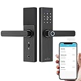 Tuya APP WIFI Fechadura Digital de Sobrepor, Fechadura Eletronica Fechaduras Digital de Embutir com Biometria e WI-FI