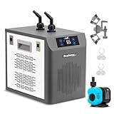 [New Upgrade] Poafamx Aquarium Chiller 42Gal Water Chiller for Fish Tank 1/10 HP Aquarium Cooler with Touch Screen Quiet Refrigeration Compressor Saltwater Freshwater for Fish Axolotl Hydroponic Coral