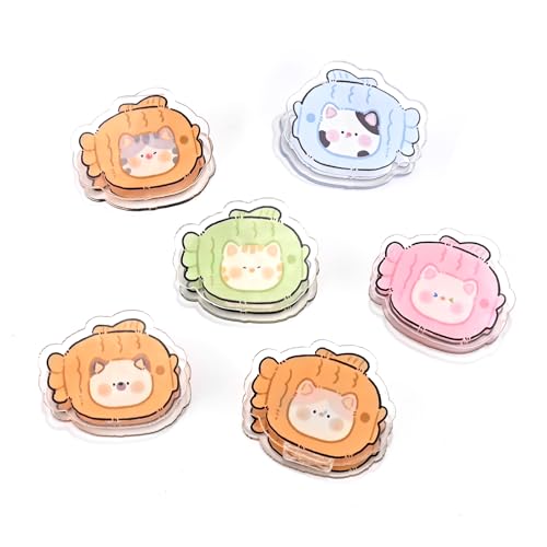 Newseego 三角クリップ(6枚入)コーナークリップ 紙クリップ ブッククリップ ダブルクリップ かわいい ペーパークリップ 文房具 紙モノ整理 本の角の保護 パンチング不要 再利用可能 学校 業務用 家庭用品 クリップ おしゃれ オフィス キャラクタ