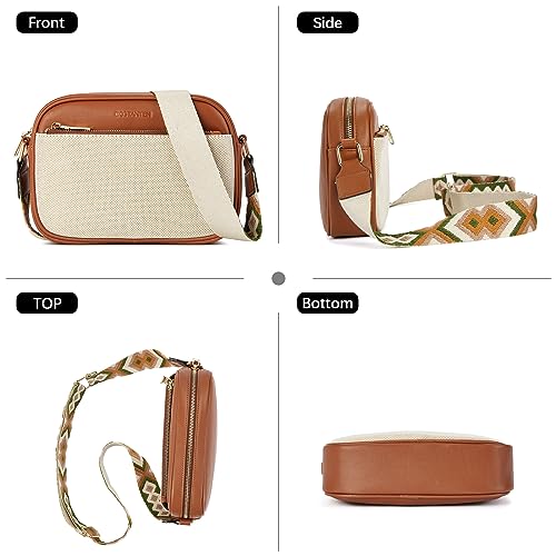 image for BOSTANTEN Quilted Crossbody Bags for Women Vegan Leather Purses Small 