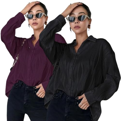 Image of Leriya Fashion Oversized Shirt for Women | Shirt for Women Stylish Western | Long Shirt for Women
