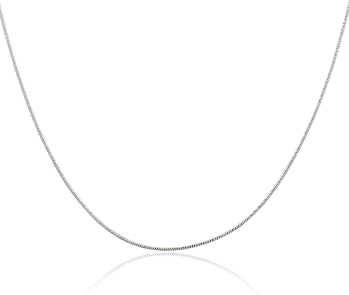IceCarats 925 Sterling Silver Round 1mm Dainty Snake Chain Necklace Polished