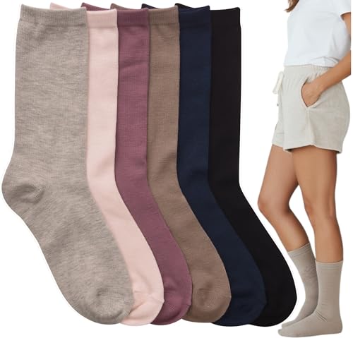 Image of ToBeInStyle Women's Pack of 6 or 12 Fashion Printed Crew Socks