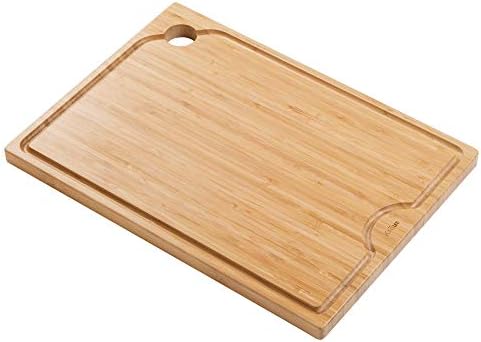 Kraus Kore Solid Bamboo Cutting Board for Workstation Kitchen Sin...