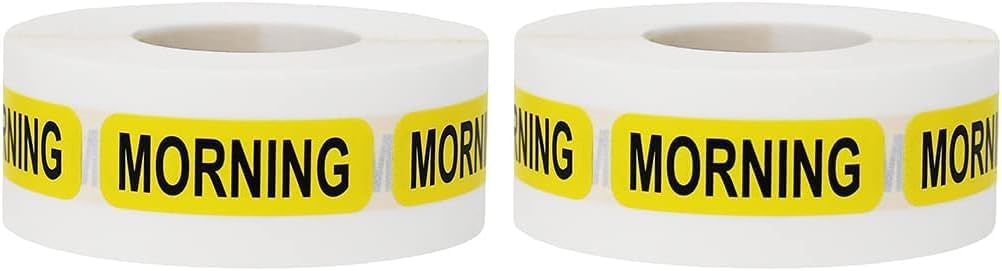 Morning Medical Medical Healthcare Labels 0.5 x 1.5 Inches in Size, 500 Labels on a Roll