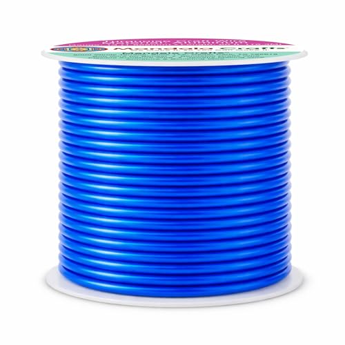 Image of Mandala Crafts 13 Gauge True Blue Anodized Aluminum Craft Wire, 60 FT | Colored, Flexible, Bendable, for Bonsai, Armature, Sculpting, Wire Wrapping, Jewelry Making, Weather & Tarnish Resistant