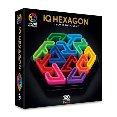 SmartGames IQ Deluxe: Hexagon - A New IQ Series from for Ages 14 to Adult, Featuring a Larger, Deluxe Travel Case and 120 Challenges. by SmartGames - Used condition - US$18.99