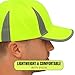 BRITEGUARD Neon High Vis Safety Cap With Reflective Panels | High Visibility Unisex | Adjustable Strap - One Side Fits All Hat | Great For Safety, Night Runs, & Fashion