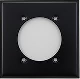 Black 2 Gang Wall Plate for 1 Single Dryer/Electric Range Electrical Outlet
