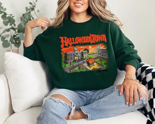 Halloweentown Sweatshirt, Halloweentown University Crewneck, Funny Spooky Season Halloween shirts for Women, Vintage Halloween Sweatshirts for Women or Men, Crewneck Sweatshirt, Halloween Town Sand2
