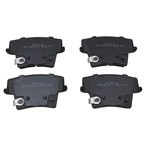 Image of TRQ Rear Brake Pad and Rotor Set Semi Metallic Rotors Calipers Compatible with 2006 2009 2011 Dodge Charger