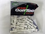 Pride Golf Tee, 3-1/4-Inch Stepdown Tee, 25 Count, White