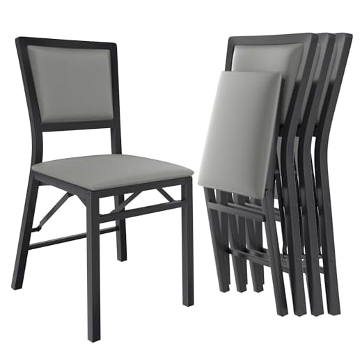 VECELO Folding Chairs Set of 4
