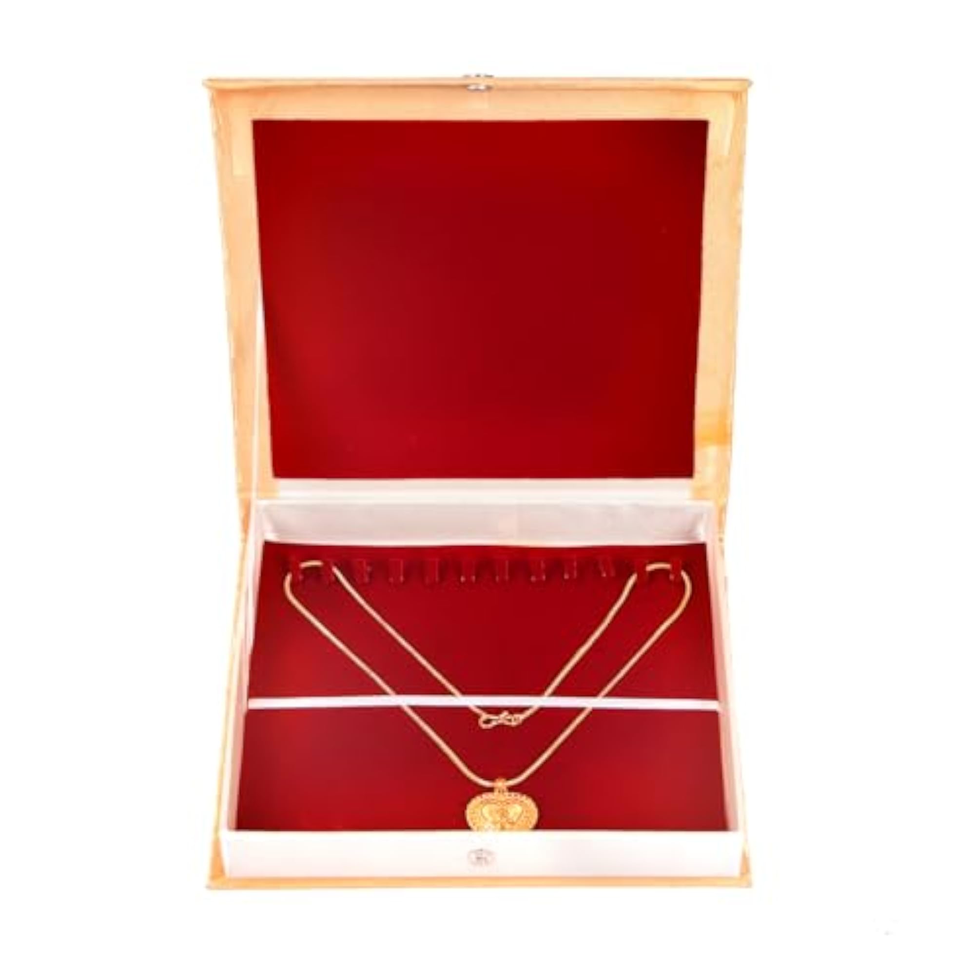 Red Chain Box with 12 Holders, Chain Organizer Storage