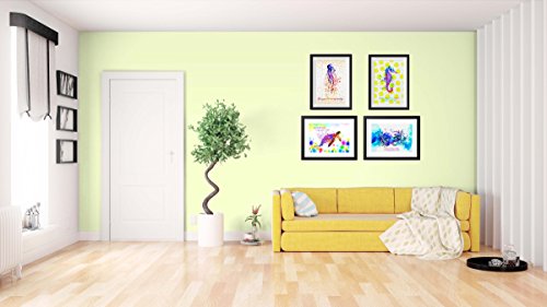 Uhomate 4 Pcs Sea Animals Pink Jellyfish Art-Sea Turtle Decor-Pink Octopus Art-Pink Seahorse Decor Abstract Art Home Canvas Wall Art Wall Decor Bathroom M001 (8X10) #TOP1