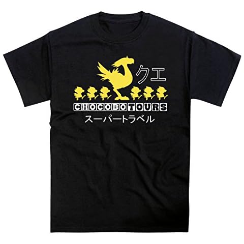 Chocobo Tours Travel Company Inspired Mens T-Shirt Black Large Cover