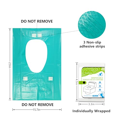 Disposable Toilet Seat Covers - 70-Pack Waterproof XL Travel Pack — view 3
