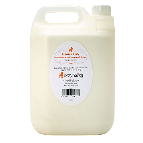 DezynaDog Crown & Glory Intensive Nourishing Dog Conditioner - Revitalising Conditioner for Dogs - Dog Conditioner for Matted Coats - Preserves & Restores Coat - Prevents Damage & Tangling, 5 Litre
