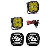Baja Designs Squadron Sport LED Pair Wide Cornering Amber Light Kit & Rock Guard