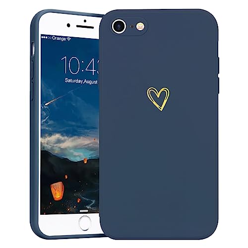 Lafunda Coque Compatible avec iPhone 8/7/SE 2020, Silicone Coque de Protection Antichoc Housse en Motif de Coeur d'amour Fille Femme Étui Case pour Apple...