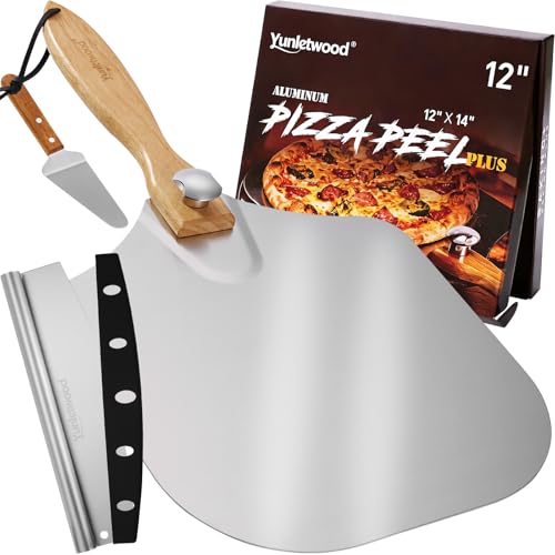 Yunletwood Pizza Peel 12-Inch Aluminum...