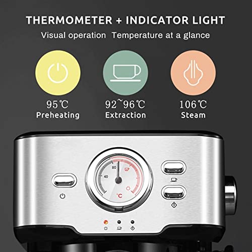 Cafetera Semi Automática con Vaporizador 5 tazas miniatura 2