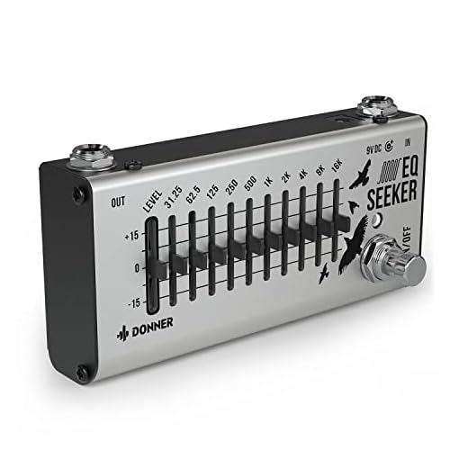 Donner Pedal EQ, pedal ecualizador de 10 bandas, EQ Seeker para guitarra y bajo True Bypass