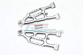 Losi 1/6 Super Baja Rey 4X4 Desert Truck Upgrade Parts Aluminum Front Lower Suspension Arm - 1Pr Set Gray Silver