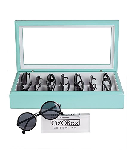 Image of OYOBox Maxi Luxury Eyewear Organizer, Lacquered Wood Box for Glasses + Sunglasses