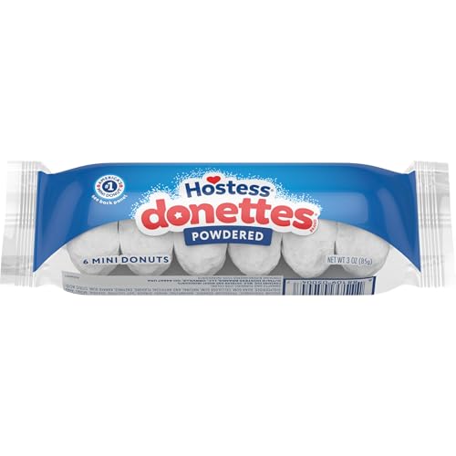 Hostess Brands Host Powder Sugar Mini Donettes, 3.00 oz, White, (197016)