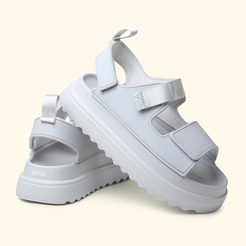 Image of YOHO Wanderz Sandals for Women & Girls | Chunky Ripple Sole with Adjustable Straps | Waterproof Monsoon Footwear | 003