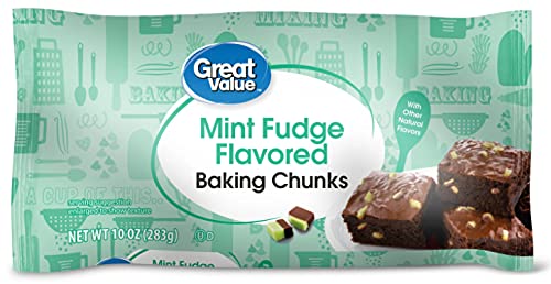 Great Value Mint Fudge Chocolate Chunks Baking Chips Bundle Includes 3 Bags Plus Bag Clip Packaged By Favoricks #TOP1