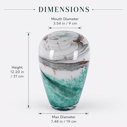 Vase en verre moderne vert taille S pour decoration de table