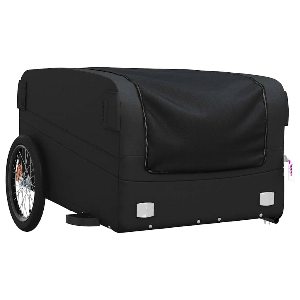 Remolque para Bicicleta Hierro Negro y Amarillo 45 kg Amarillo,94071