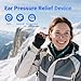 Ear Pressure Relief Device, Migraine Ear Pressure Relief, Airplane Ear Pressure Relief, Ear Pressure Tool with 3 Earplugs, for Ear Pressure Balance and Flying Discomfort